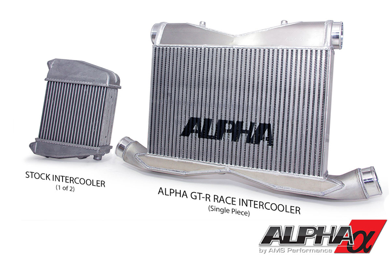 Alpha-intercooler-nissan-gtr-comparación-con-OEM